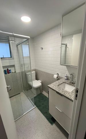 Apartamento à venda com 56m², 1 quarto e 1 vaga Apartamento à venda com 56m², 1 quarto e 1 vagaBanheiro