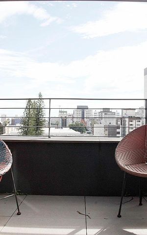 Studio à venda com 67m², 1 quarto e 2 vagasVaranda