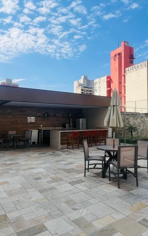 Studio à venda com 46m², 1 quarto e 1 vaga