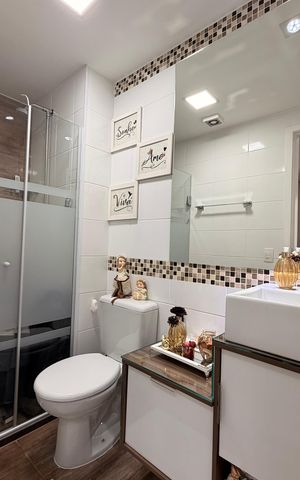 Apartamento à venda com 65m², 2 quartos e 1 vaga Apartamento à venda com 65m², 2 quartos e 1 vagaBanheiro 2