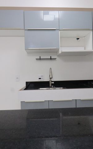 Apartamento para alugar com 49m², 2 quartos e 1 vagaDetalhe da cozinha