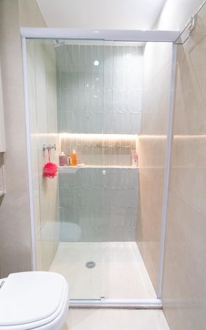 Apartamento para alugar com 29m², 1 quarto e sem vaga Apartamento para alugar com 29m², 1 quarto e sem vagaBanheiro da Suíte