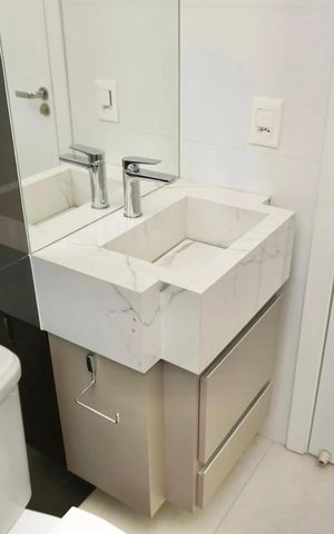 Apartamento à venda com 58m², 2 quartos e 1 vaga Apartamento à venda com 58m², 2 quartos e 1 vagaBanheiro Social