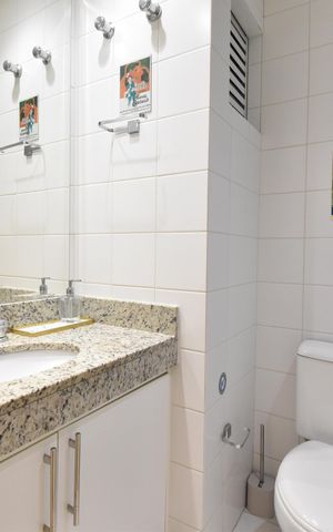 Studio para alugar com 27m², 1 quarto e sem vagaBanheiro do Studio