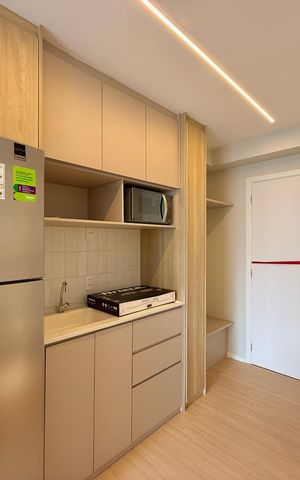 Studio à venda com 27m², 1 quarto e sem vaga Studio à venda com 27m², 1 quarto e sem vagaCozinha