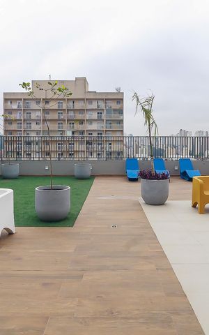Apartamento para alugar com 33m², 2 quartos e sem vaga Apartamento para alugar com 33m², 2 quartos e sem vagaÁrea comum - Rooftop