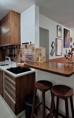 Apartamento à venda com 56m², 2 quartos e 2 vagas Apartamento à venda com 56m², 2 quartos e 2 vagasCozinha
