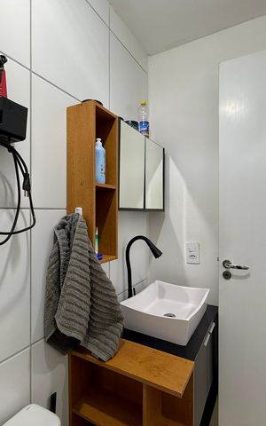 Apartamento à venda com 35m², 2 quartos e sem vagaBanheiro 
