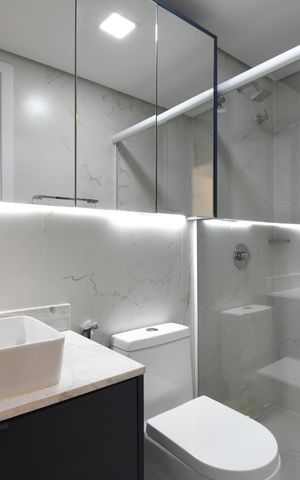 Studio para alugar com 33m², 1 quarto e sem vagaBanheiro do Studio