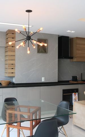 Apartamento para alugar com 70m², 2 quartos e 3 vagasSala e Cozinha Integrada