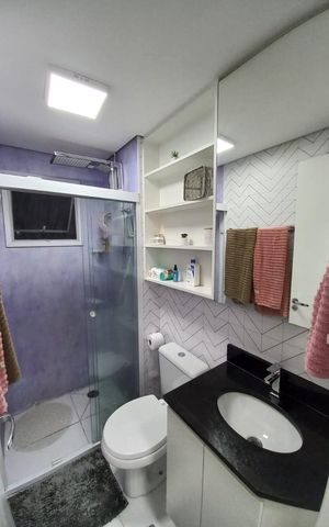 Apartamento para alugar com 56m², 2 quartos e 2 vagas Apartamento para alugar com 56m², 2 quartos e 2 vagasBanheiro