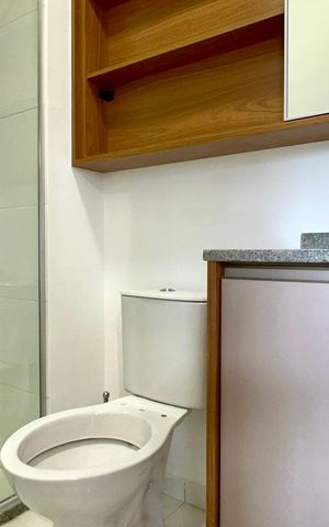 Studio para alugar com 25m², 1 quarto e sem vaga Studio para alugar com 25m², 1 quarto e sem vagaBanheiro da Suíte