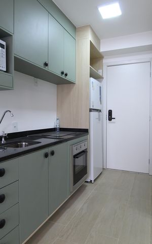 Studio para alugar com 25m², 1 quarto e sem vagaCozinha