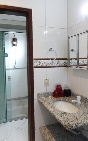Casa para alugar com 105m², 1 quarto e sem vagaBanheiro da Suíte