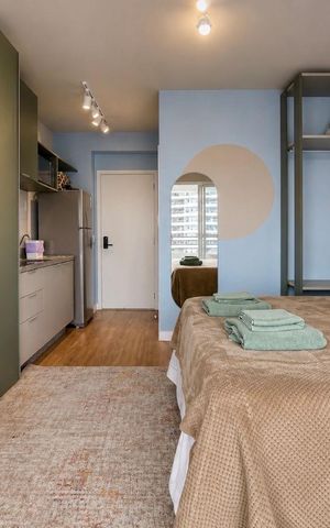 Apartamento para alugar com 25m², 1 quarto e 1 vaga