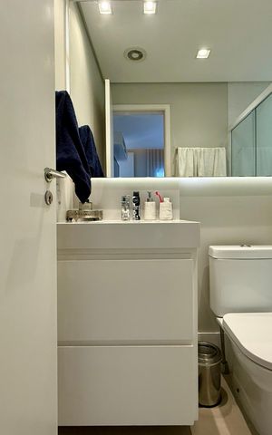Apartamento à venda com 54m², 1 quarto e 1 vaga Apartamento à venda com 54m², 1 quarto e 1 vagaBanheiro Suíte