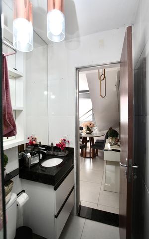 Casa de condomínio à venda com 80m², 2 quartos e 1 vaga Casa de condomínio à venda com 80m², 2 quartos e 1 vagaLavabo