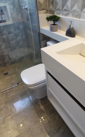 Apartamento para alugar com 65m², 2 quartos e 1 vagaBanheiro da Suíte 