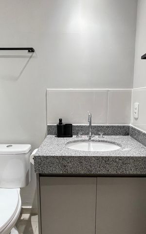 Studio para alugar com 27m², 1 quarto e sem vaga Studio para alugar com 27m², 1 quarto e sem vagaBanheiro