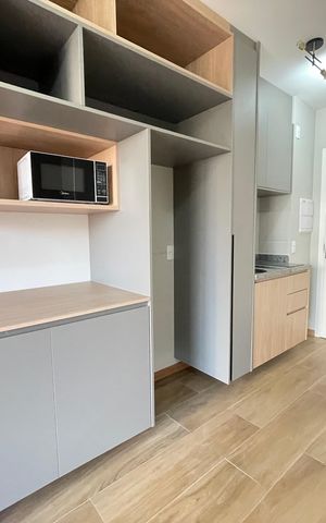 Studio para alugar com 27m², 1 quarto e sem vaga Studio para alugar com 27m², 1 quarto e sem vagaCozinha