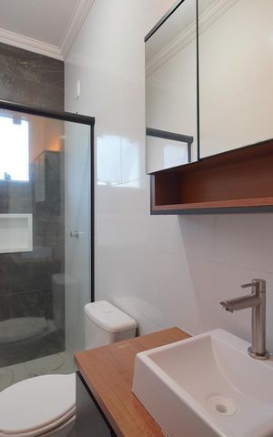 Casa para alugar com 81m², 2 quartos e 1 vagaBanheiro da Suíte 2