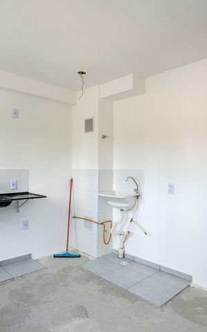Apartamento à venda com 27m², 1 quarto e sem vaga Apartamento à venda com 27m², 1 quarto e sem vagaSala, Cozinha e Área de Serviço