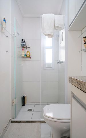 Apartamento à venda com 80m², 3 quartos e 1 vagaBanheiro da suíte
