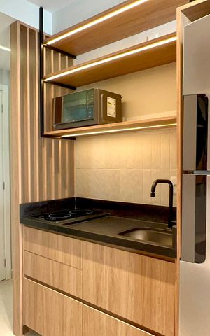 Studio para alugar com 29m², 1 quarto e sem vaga Studio para alugar com 29m², 1 quarto e sem vagaCozinha