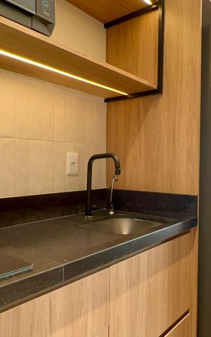 Studio para alugar com 29m², 1 quarto e sem vaga Studio para alugar com 29m², 1 quarto e sem vagaCozinha