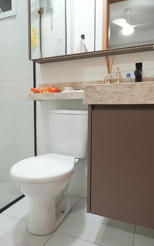 Apartamento para alugar com 103m², 2 quartos e 2 vagasBanheiro da Suíte