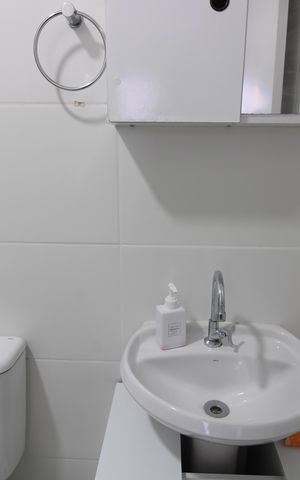 Apartamento para alugar com 28m², 1 quarto e sem vagaBanheiro da Suíte