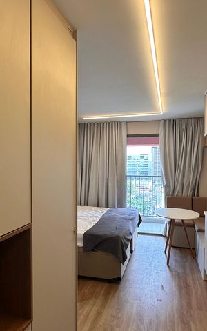 Studio para alugar com 26m², 1 quarto e sem vaga
