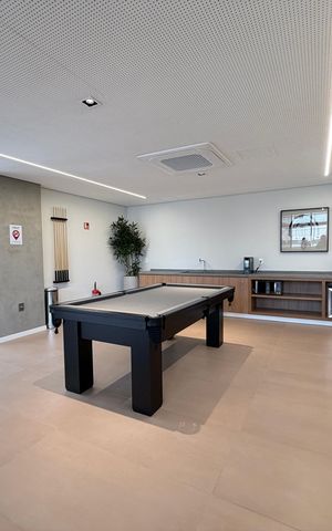 Studio à venda com 43m², 1 quarto e sem vaga Studio à venda com 43m², 1 quarto e sem vagaSalão de jogos
