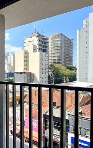Studio à venda com 30m², 1 quarto e sem vagaVaranda