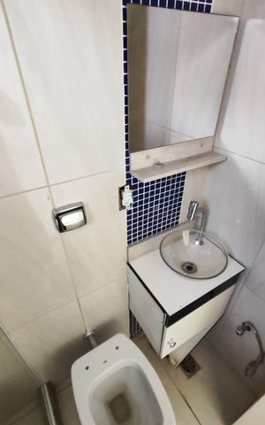 Studio para alugar com 25m², 1 quarto e sem vaga Studio para alugar com 25m², 1 quarto e sem vagaBanheiro