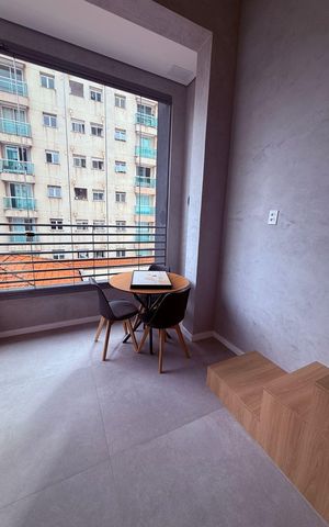 Studio para alugar com 33m², 1 quarto e sem vaga Studio para alugar com 33m², 1 quarto e sem vagaSala