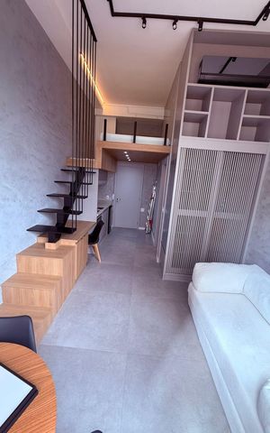 Studio para alugar com 33m², 1 quarto e sem vaga Studio para alugar com 33m², 1 quarto e sem vagaSala