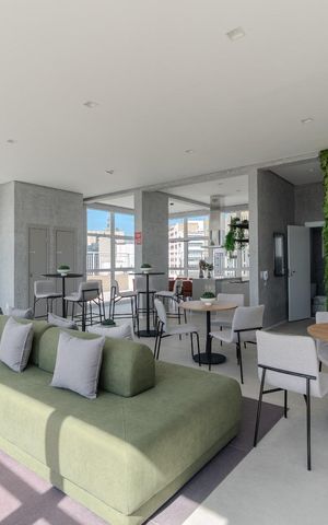 Studio para alugar com 27m², 1 quarto e sem vaga Studio para alugar com 27m², 1 quarto e sem vagaÁrea comum - Salão de festas