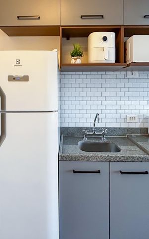 Studio para alugar com 26m², 1 quarto e sem vaga