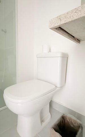 Studio para alugar com 25m², 1 quarto e sem vaga Studio para alugar com 25m², 1 quarto e sem vagaBanheiro