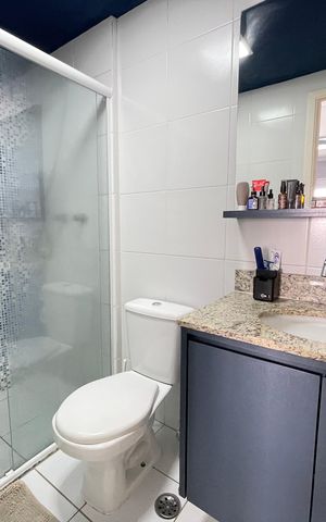 Apartamento à venda com 60m², 2 quartos e 1 vaga Apartamento à venda com 60m², 2 quartos e 1 vagaBanheiro do Quarto 1