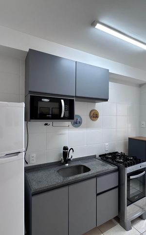 Apartamento para alugar com 44m², 2 quartos e 1 vaga Apartamento para alugar com 44m², 2 quartos e 1 vagaCozinha e Área de Serviço