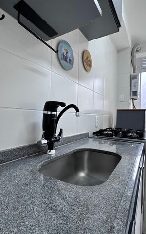Apartamento para alugar com 44m², 2 quartos e 1 vaga Apartamento para alugar com 44m², 2 quartos e 1 vagaCozinha e Área de Serviço
