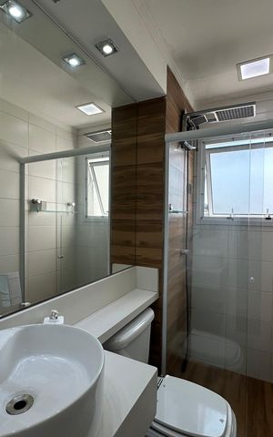 Apartamento à venda com 57m², 1 quarto e 1 vaga Apartamento à venda com 57m², 1 quarto e 1 vagaBanheiro