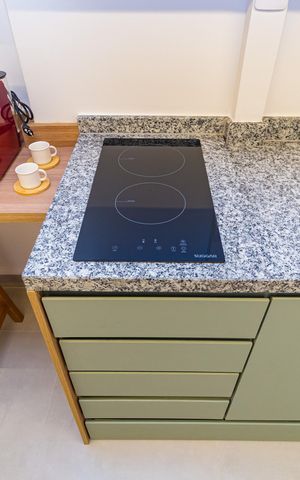 Studio para alugar com 26m², 1 quarto e sem vaga Studio para alugar com 26m², 1 quarto e sem vagaDetalhe - Cozinha