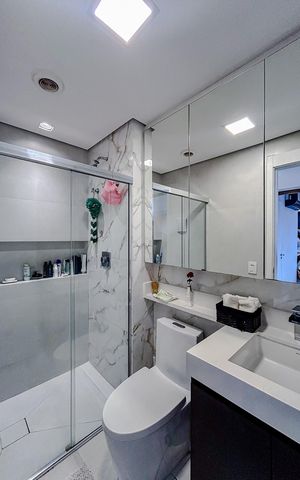 Apartamento à venda com 66m², 1 quarto e 1 vagaBanheiro da Suíte
