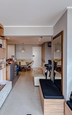 Apartamento à venda com 66m², 1 quarto e 1 vagaVaranda