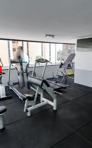 Apartamento para alugar com 78m², 1 quarto e 2 vagas Apartamento para alugar com 78m², 1 quarto e 2 vagasÁrea comum - Academia