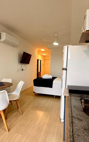 Studio para alugar com 32m², 1 quarto e sem vaga