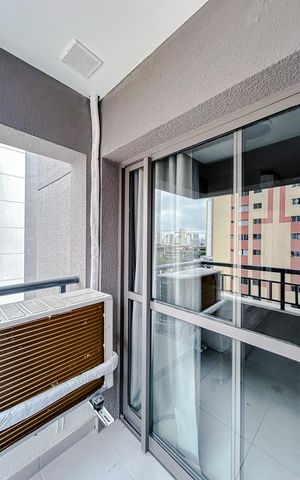 Studio para alugar com 31m², 1 quarto e sem vagaVaranda